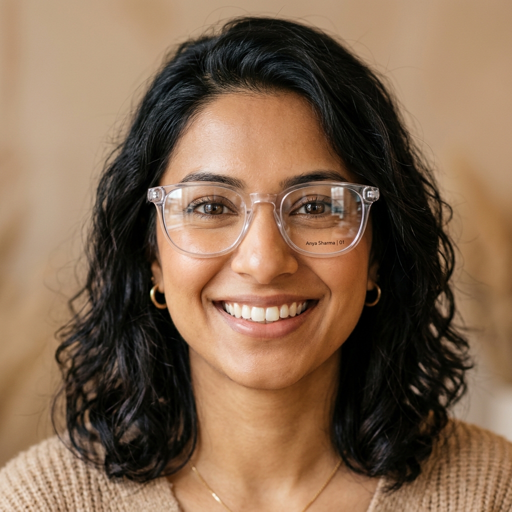Customer with Transparent Glasses