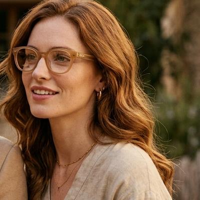 Customer with Beige Glasses